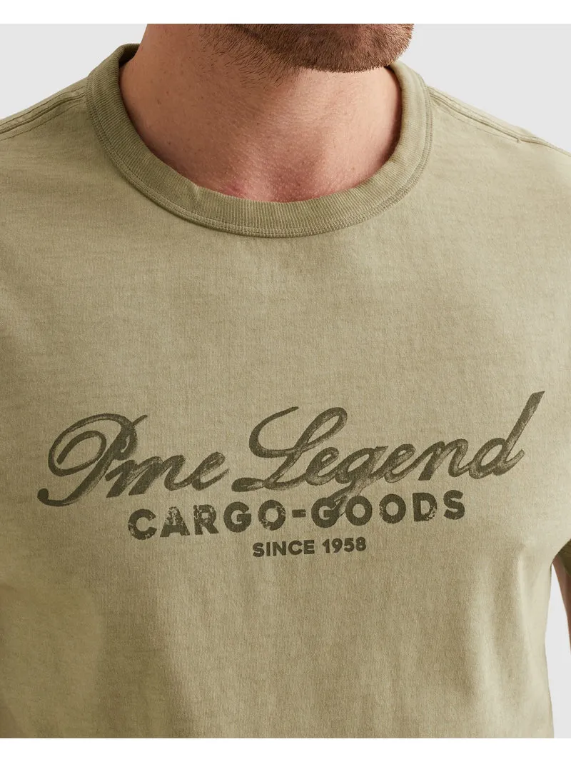 Short sleeve r-neck single jersey, Spray Green