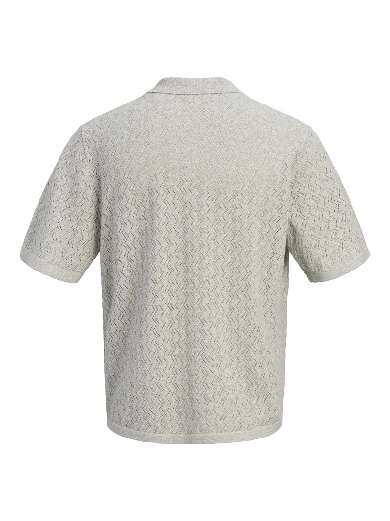 JORTYLER KNIT SS SPLIT NECK POLO SN, Seagrass