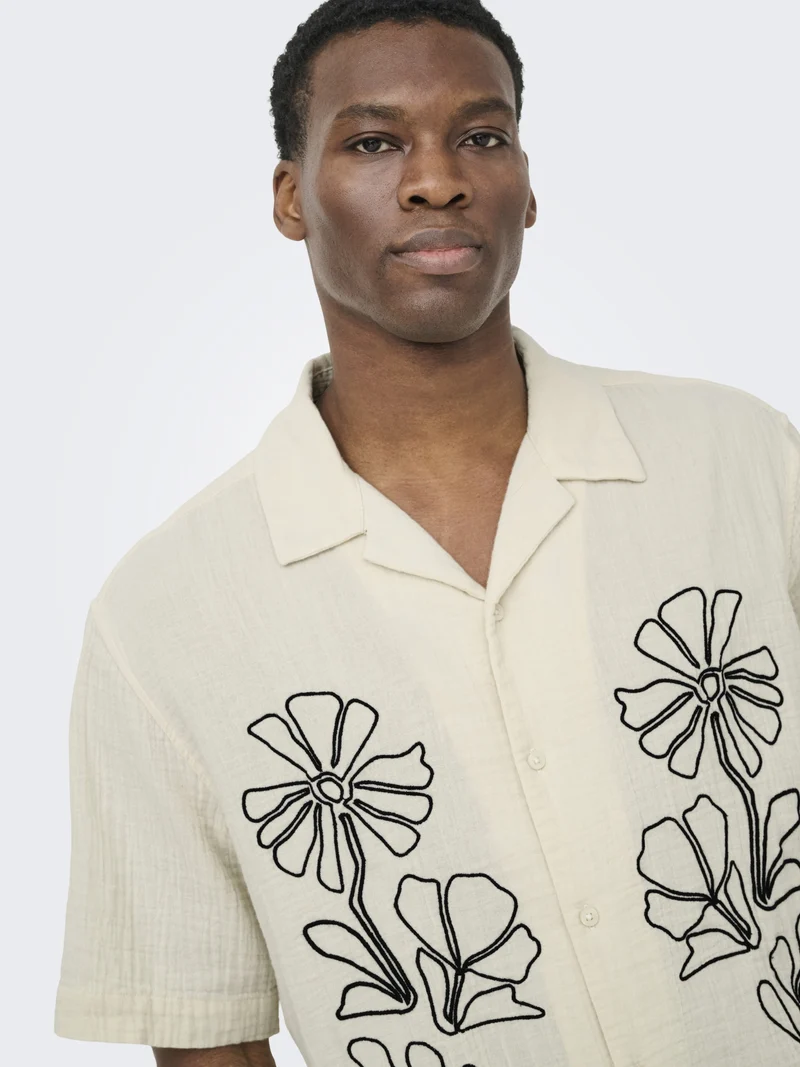 ONSJACKSON RLX SS 014 SHIRT, Bone White/BLACK