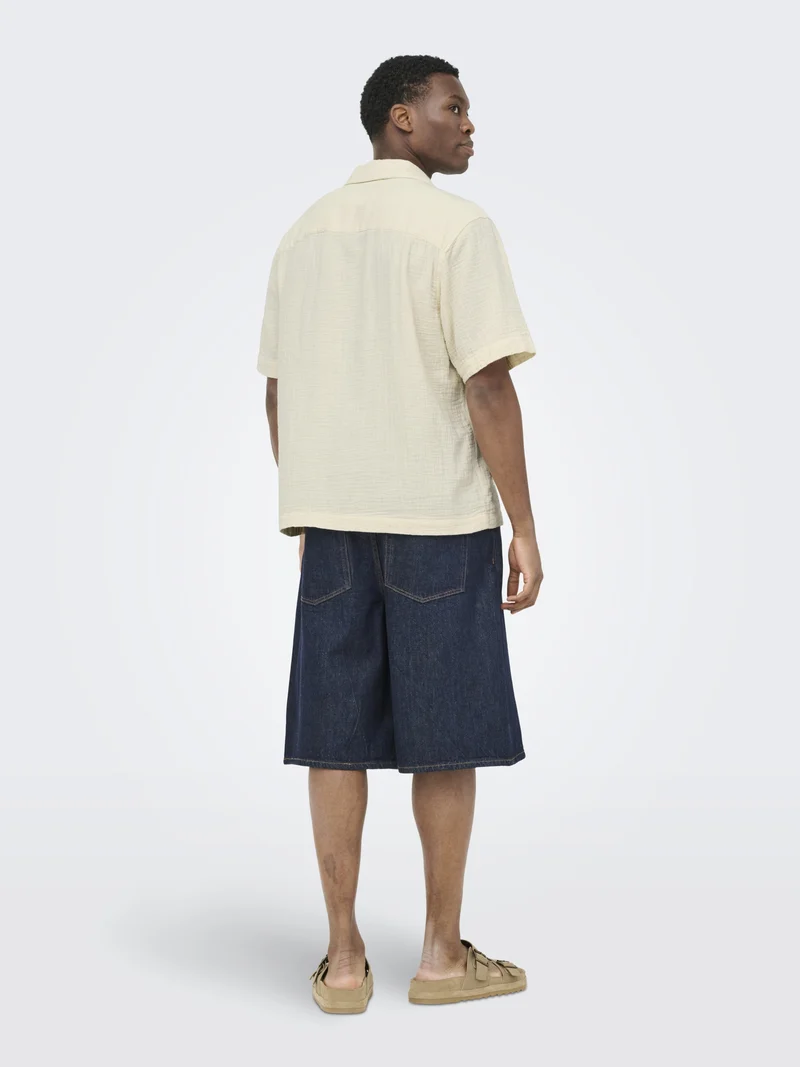 ONSJACKSON RLX SS 014 SHIRT, Bone White/BLACK