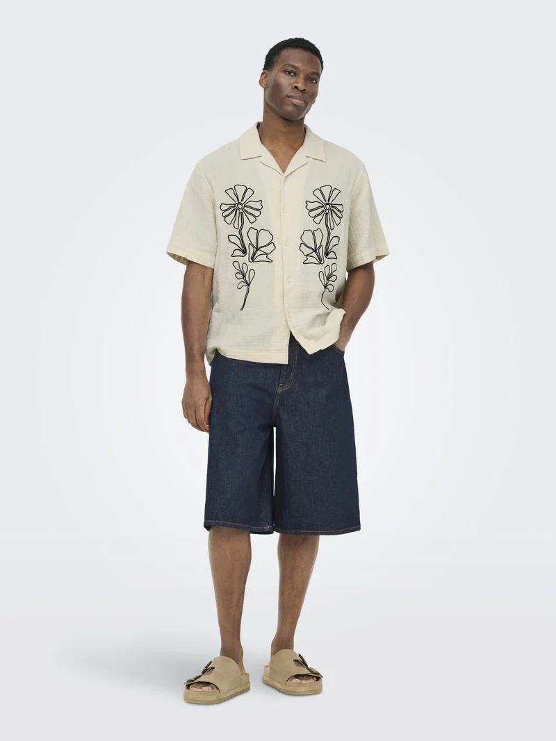 ONSJACKSON RLX SS 014 SHIRT, Bone White/BLACK
