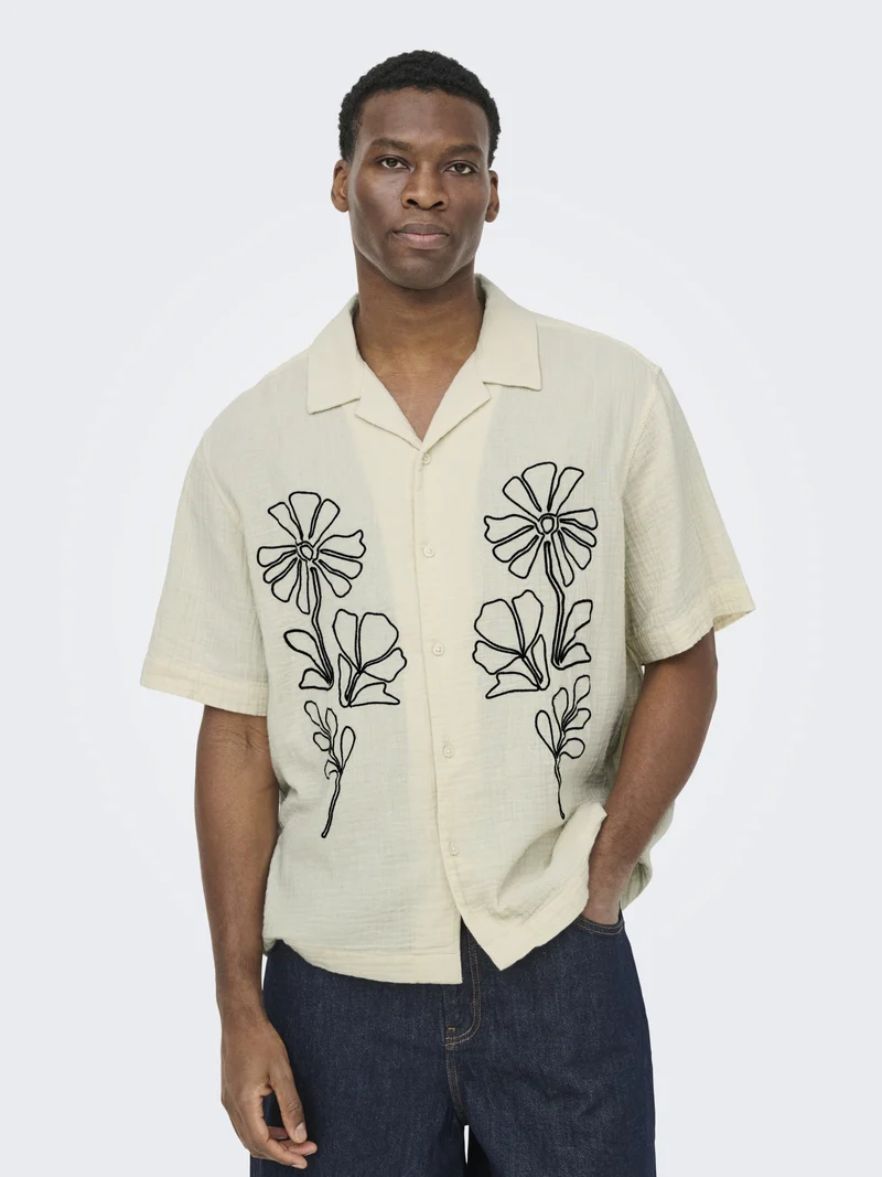 ONSJACKSON RLX SS 014 SHIRT, Bone White/BLACK