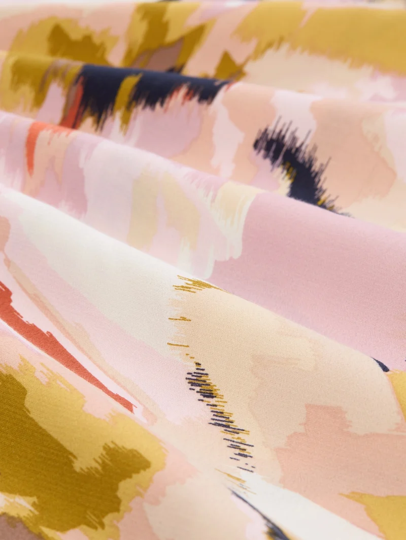 dress feminine printed, big abstract flower print