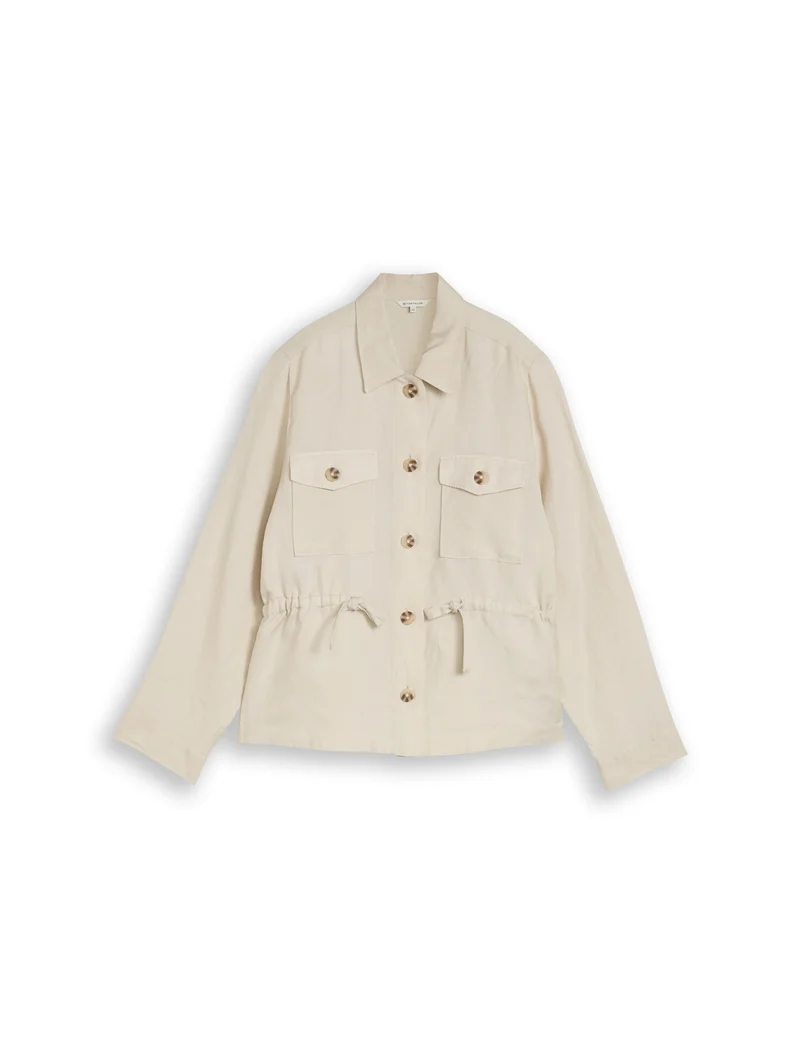 blazer jacket with linen, sand stone beige