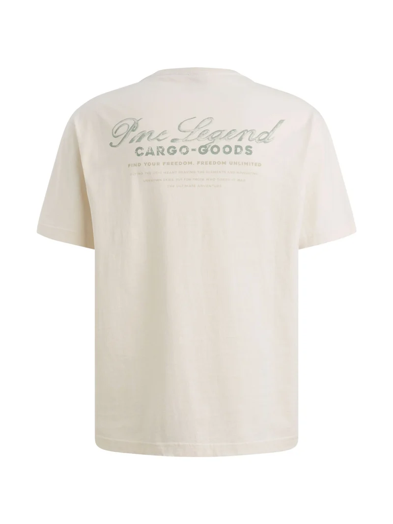 Short sleeve r-neck heavy open end, Egret