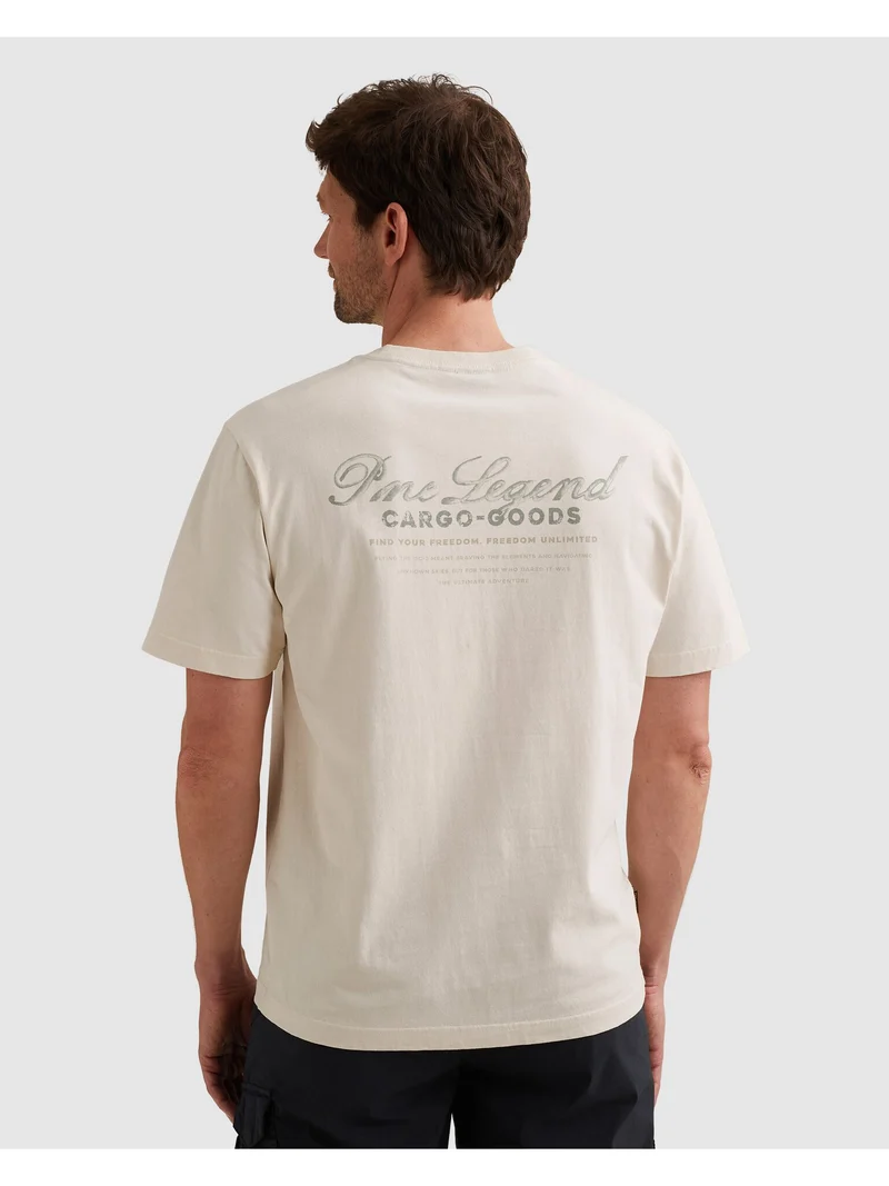 Short sleeve r-neck heavy open end, Egret