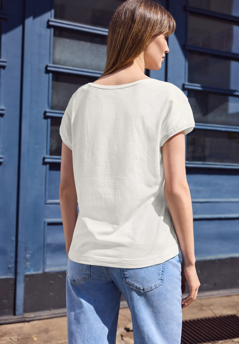LTD QR_Studio_v-neck jersey sl, off white