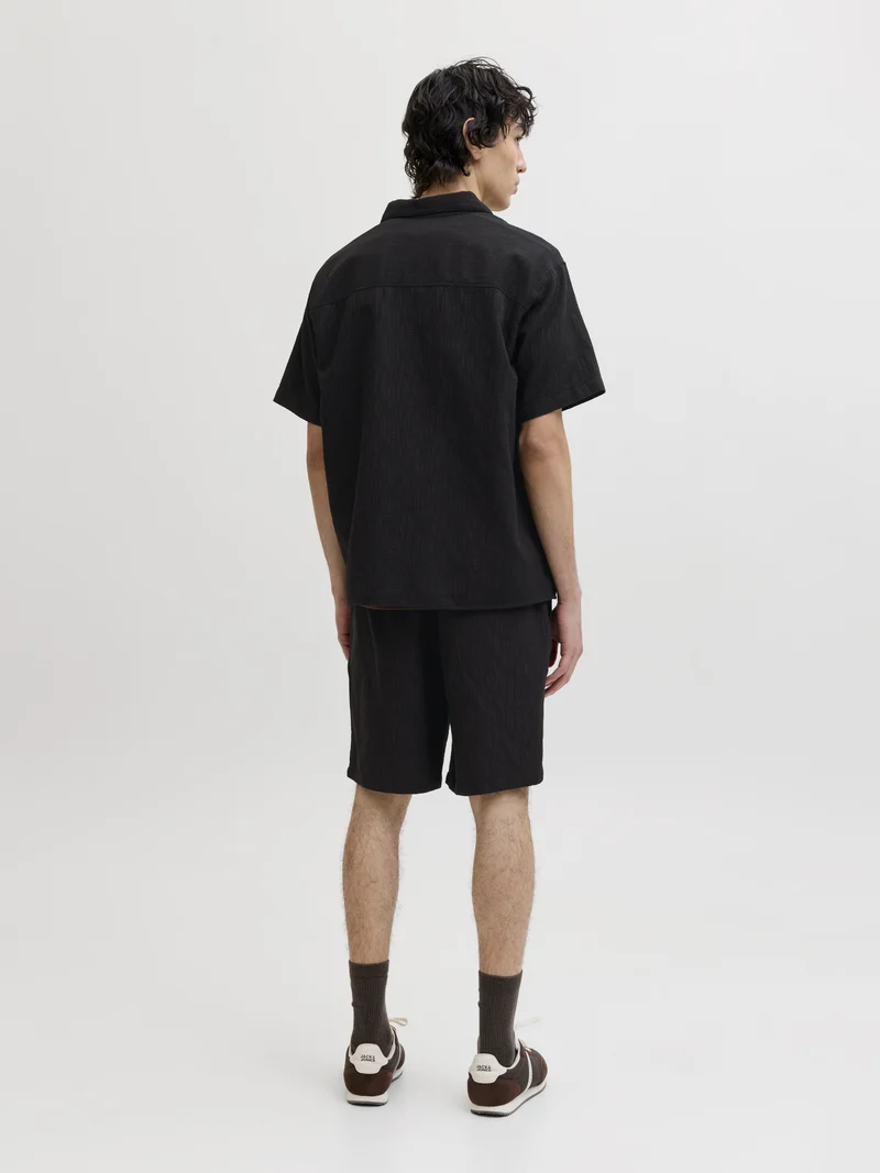 JPSTJAIDEN WAVY JOGGER SHORT REG SN, Black