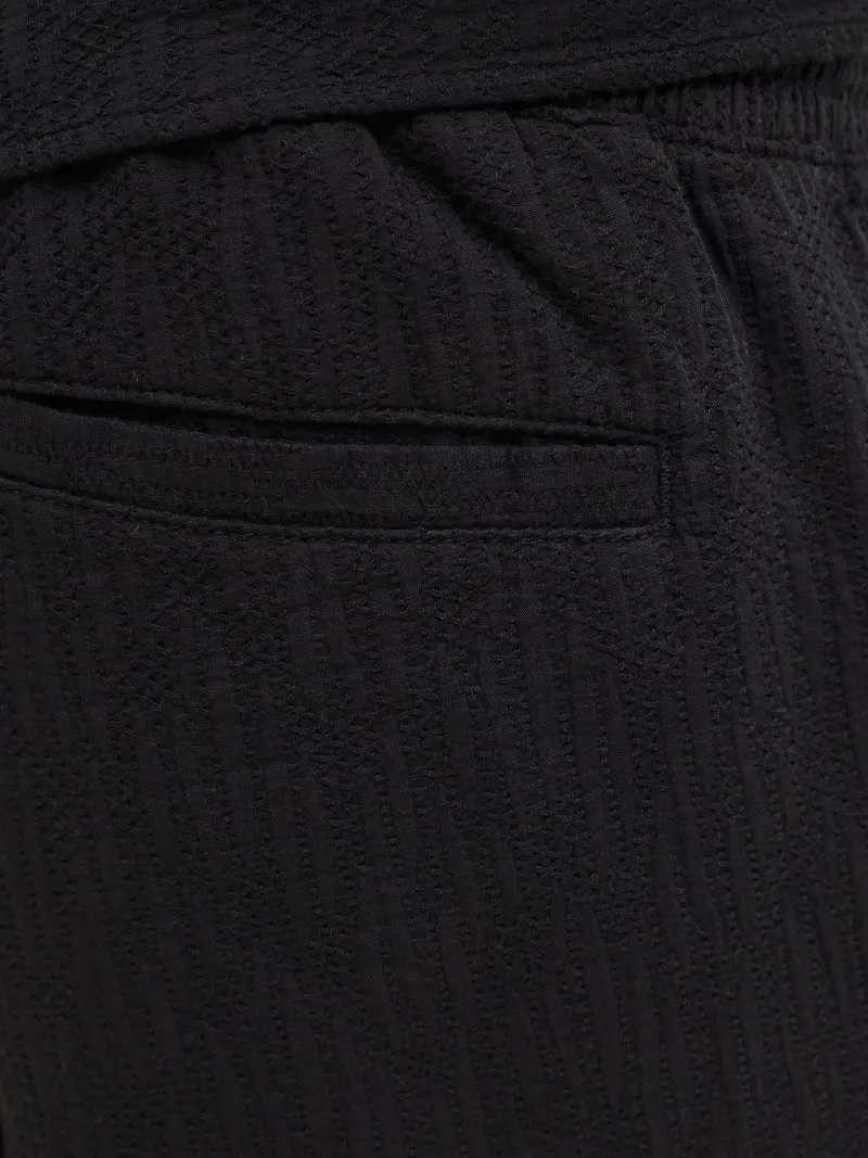 JPSTJAIDEN WAVY JOGGER SHORT REG SN, Black