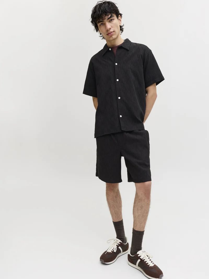 JPSTJAIDEN WAVY JOGGER SHORT REG SN, Black
