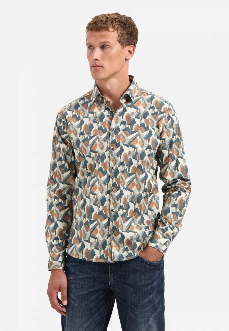 Shirt Stretch Allover Printed, Night