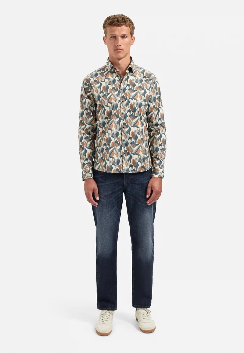 Shirt Stretch Allover Printed, Night