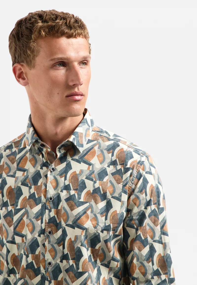 Shirt Stretch Allover Printed, Night