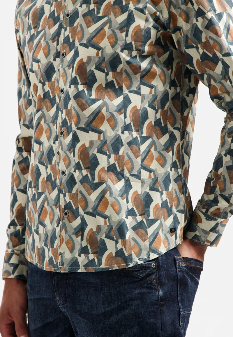 Shirt Stretch Allover Printed, Night