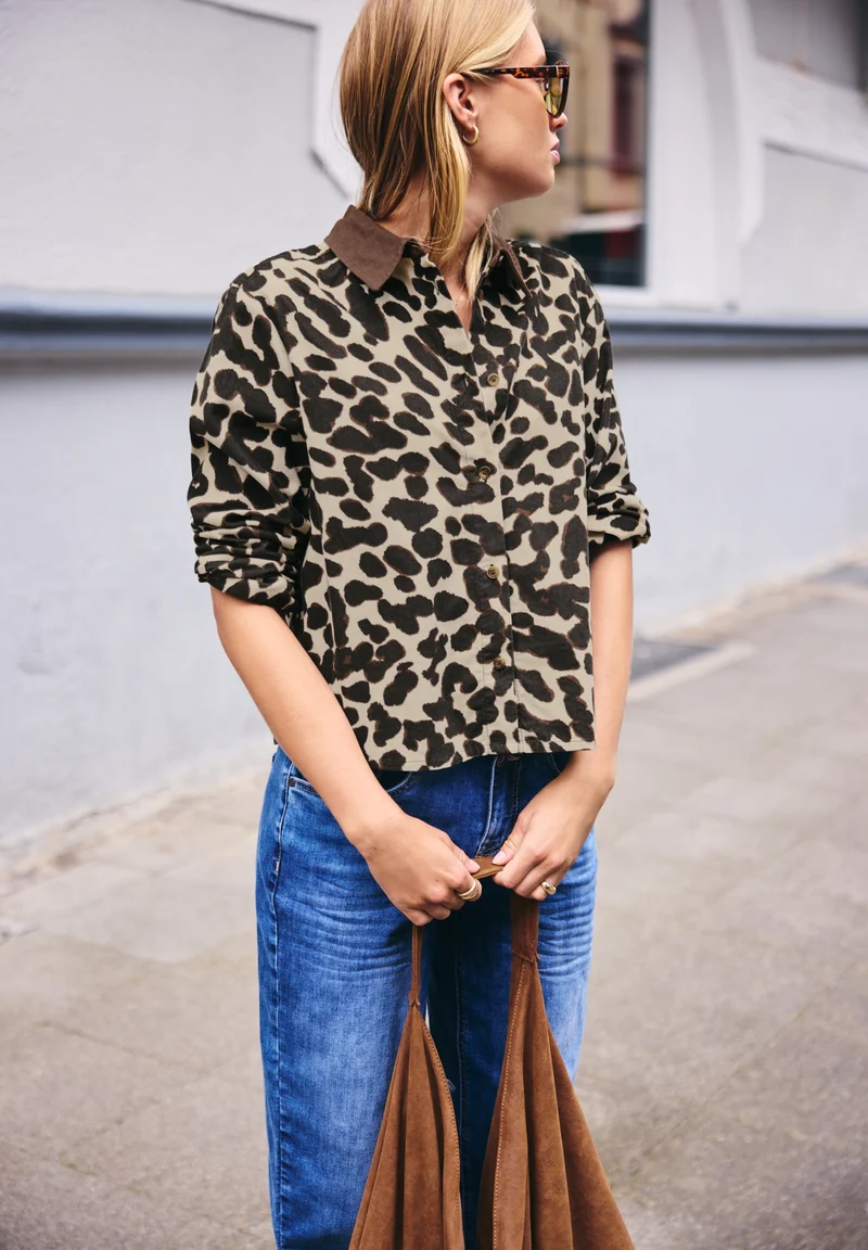 Studio_Printed Corduroy shirtc, creamed sand