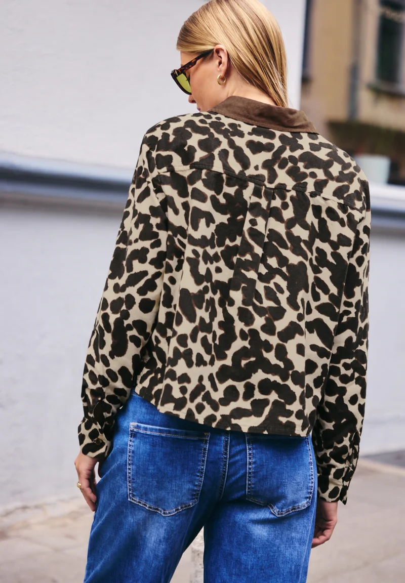 Studio_Printed Corduroy shirtc, creamed sand