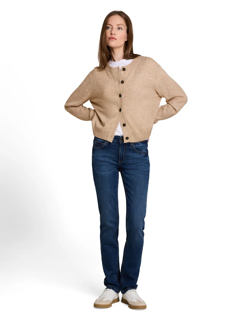 knit cosy cardigan, gravel beige melange