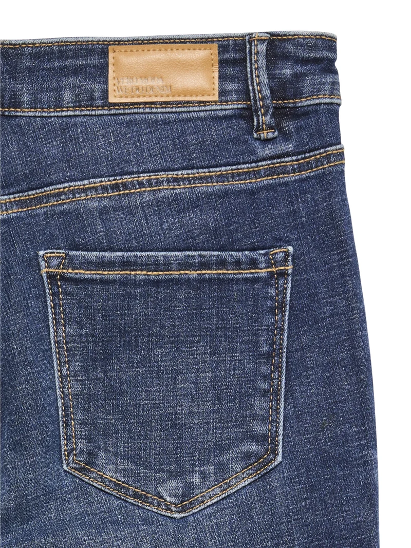 VMFLASH MR STRAIGHT JEANS LI3300 GA, Dark Blue Denim