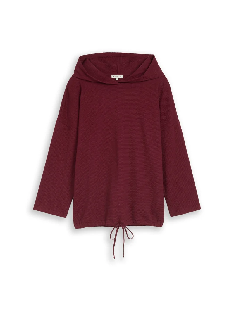 T-shirt hoody stripe structure, Preppy Plum