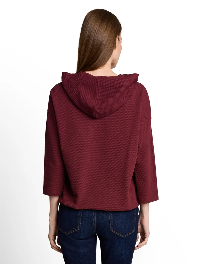 T-shirt hoody stripe structure, Preppy Plum