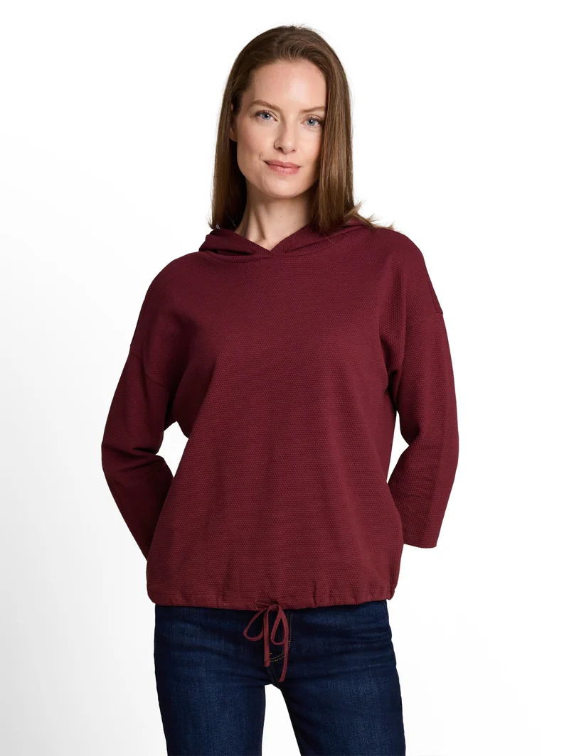 T-shirt hoody stripe structure, Preppy Plum
