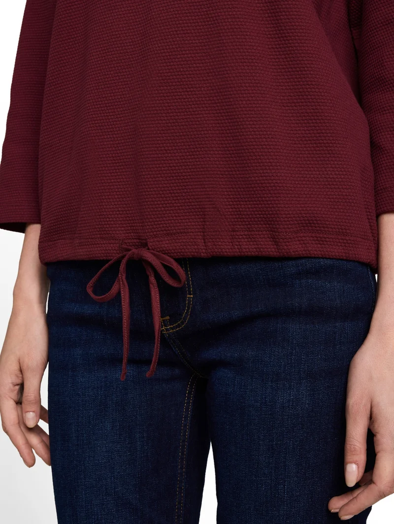 T-shirt hoody stripe structure, Preppy Plum