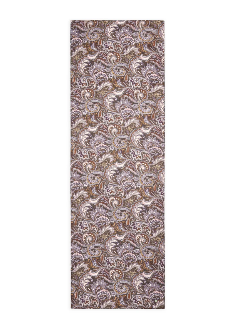 PRINTED SCARF RECYCLED POLYESTER PAISLEY lila-55X180CM, lila