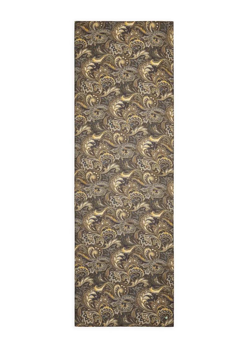 PRINTED SCARF RECYCLED POLYESTER PAISLEY grün-55X180CM, grün