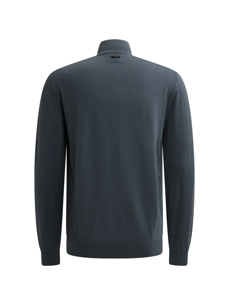 Zip jacket cotton modal, China Blue