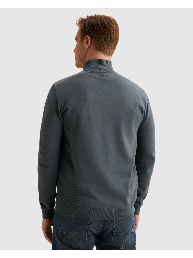 Zip jacket cotton modal, China Blue