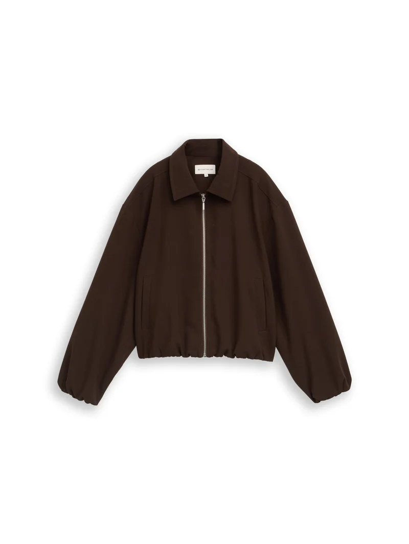 blazer blouson jacket, java dark brown