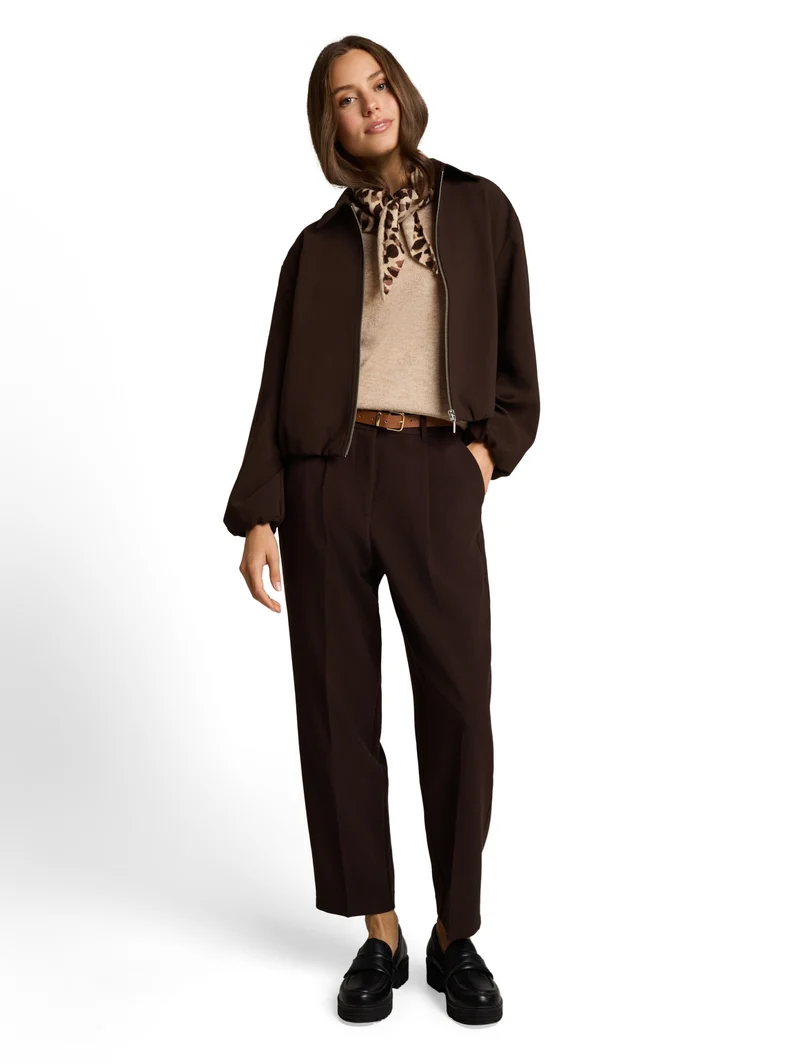 blazer blouson jacket, java dark brown
