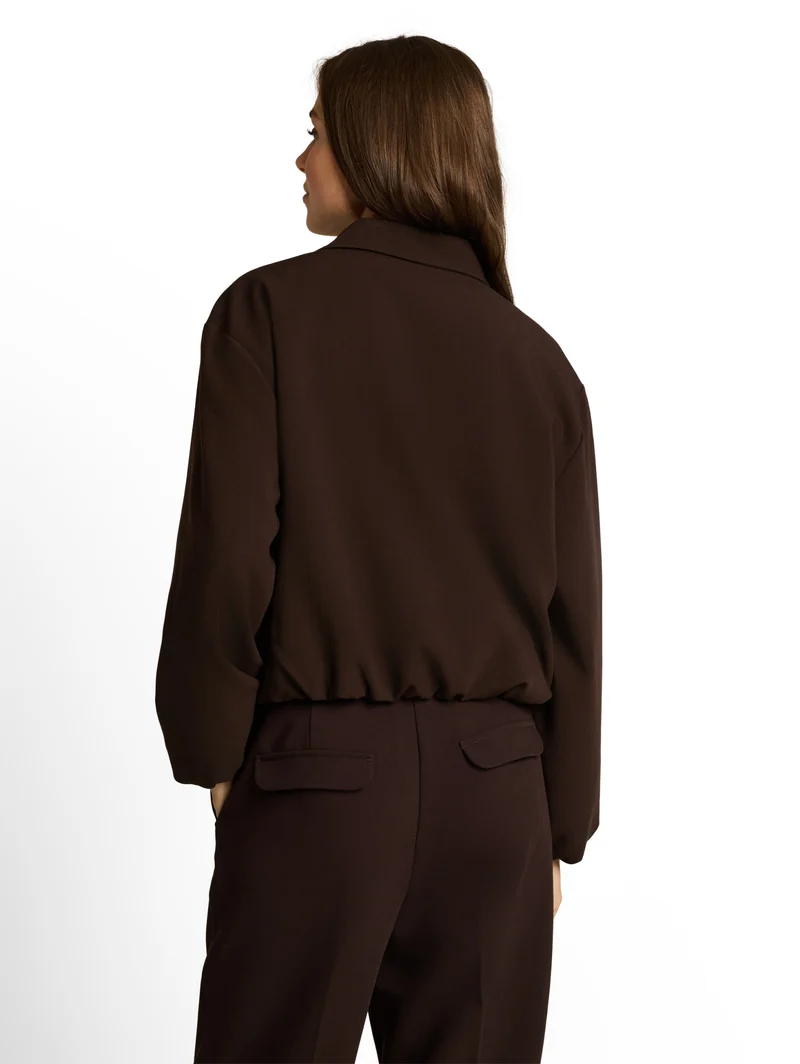 blazer blouson jacket, java dark brown