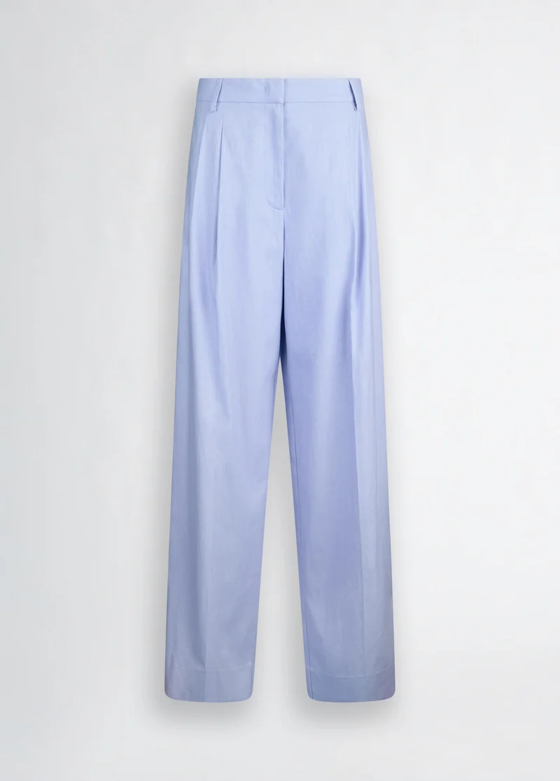 Linen and Cotton Palazzo Trousers