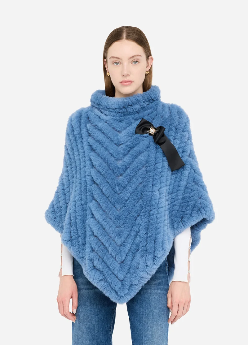 Faux Fur Poncho