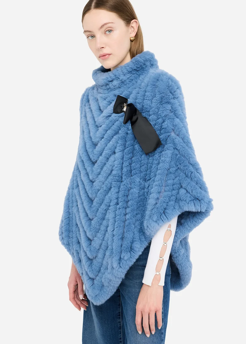 Faux Fur Poncho