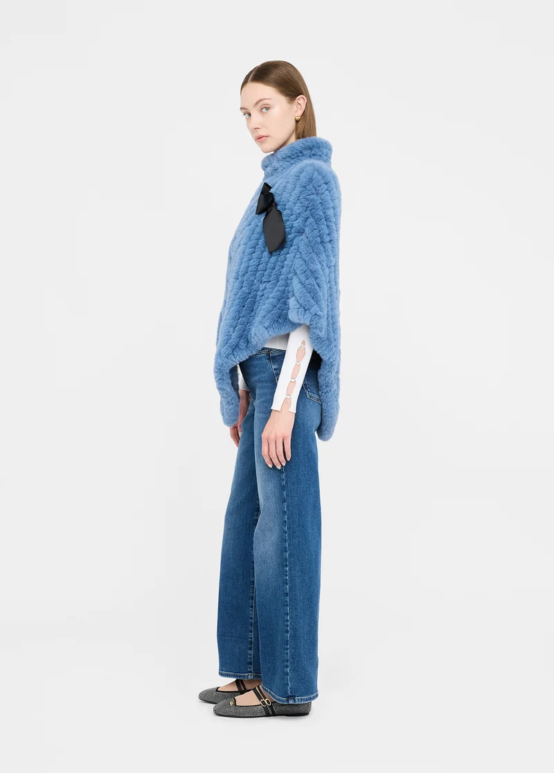 Faux Fur Poncho