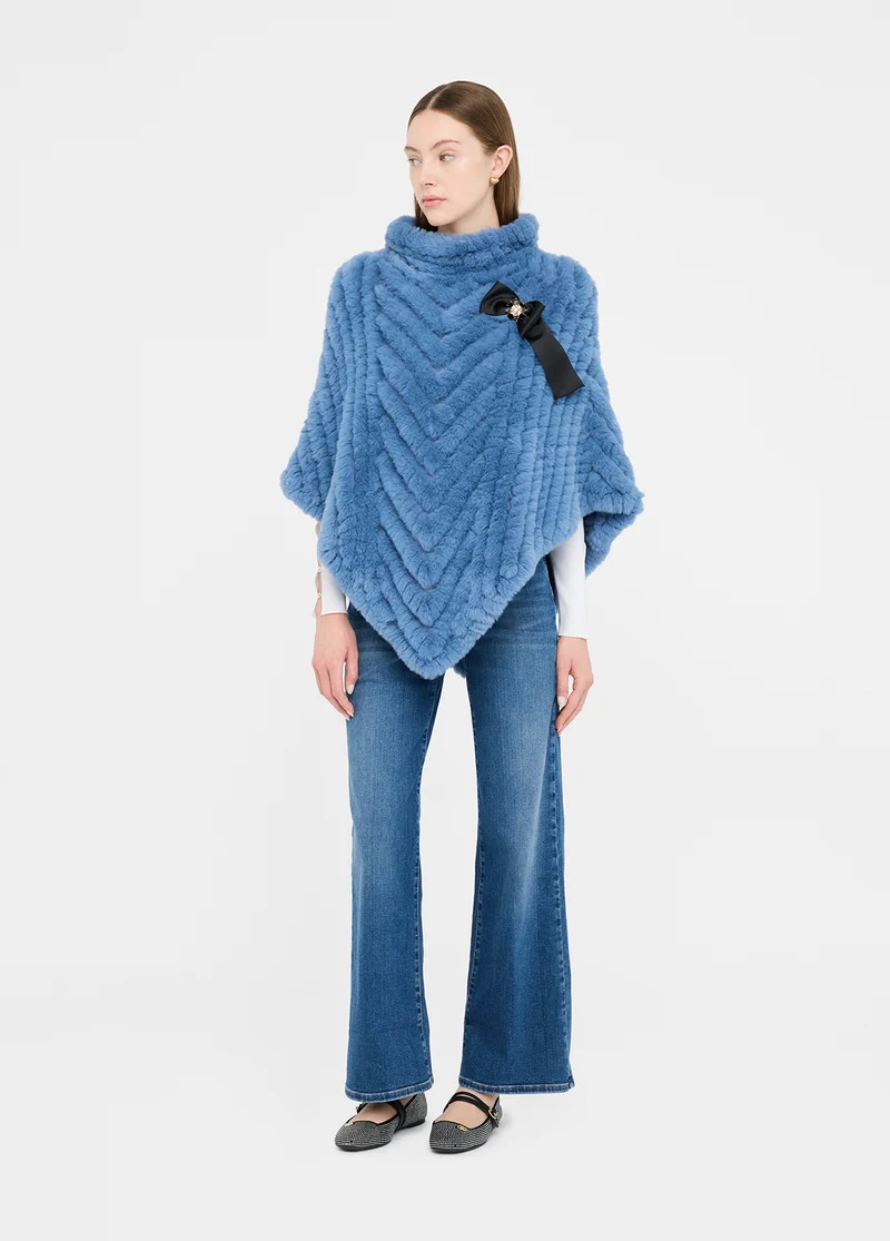 Faux Fur Poncho