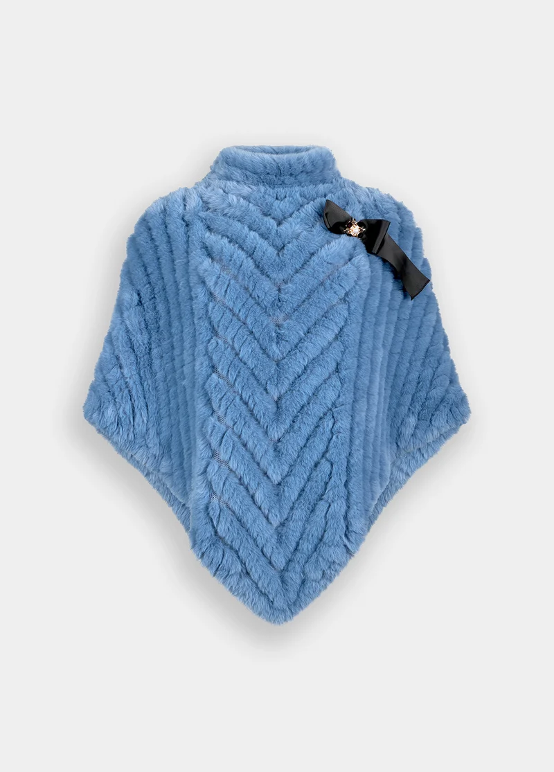 Faux Fur Poncho