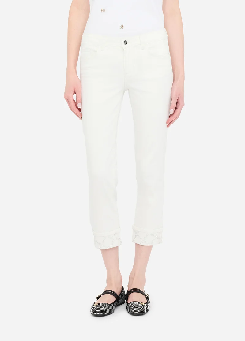 Skinny Trousers with Rhinestones