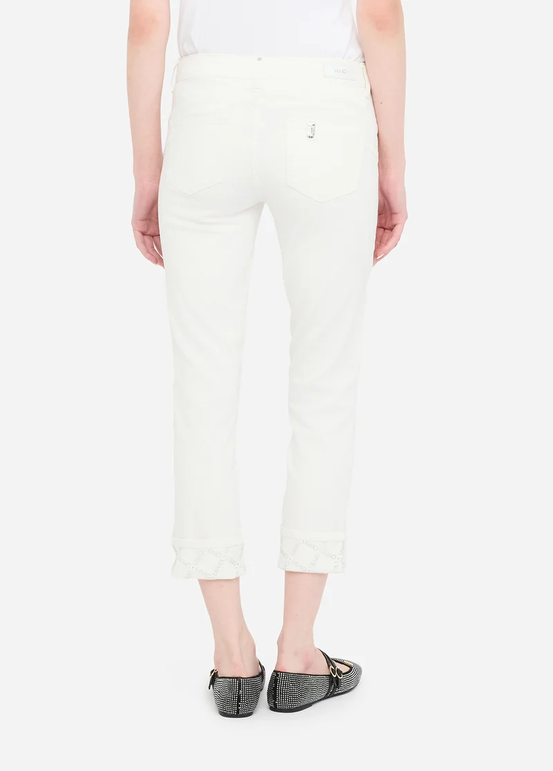 Skinny Trousers with Rhinestones