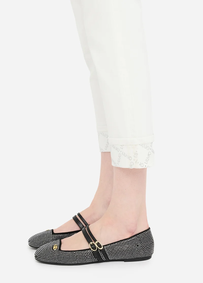 Skinny Trousers with Rhinestones
