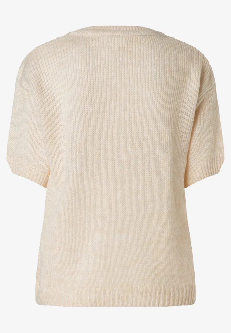 Cape-Pullover, 3/4 Sleeve, powder cream