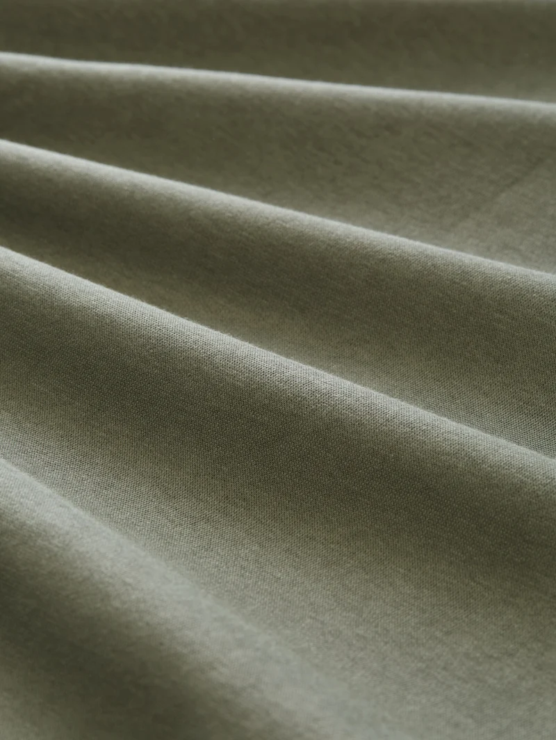 buttoned polo collar sweatshir, urban olive green