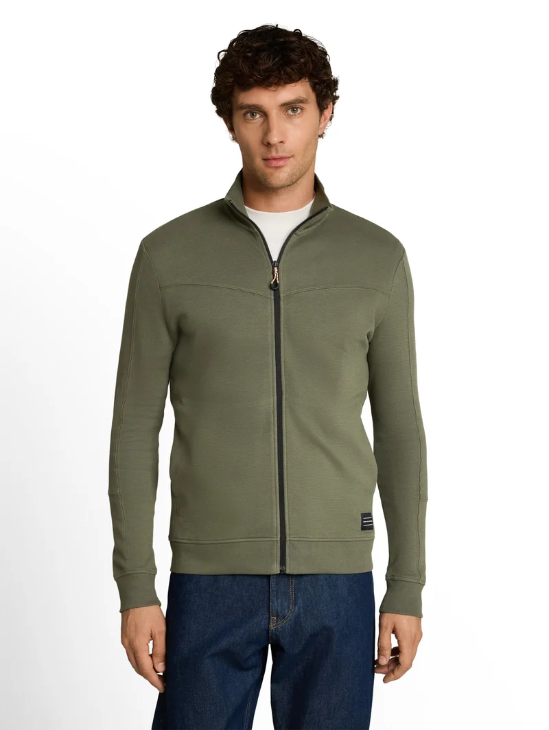 structured sweat jacket, urban olive green