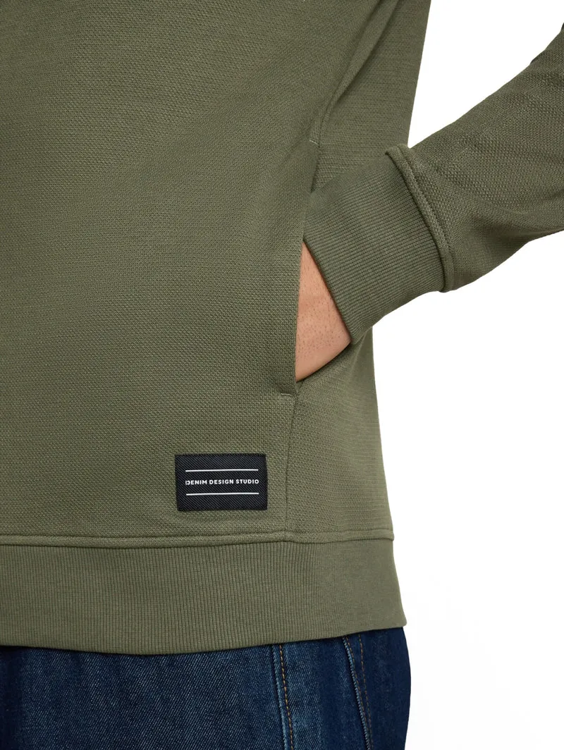 structured sweat jacket, urban olive green