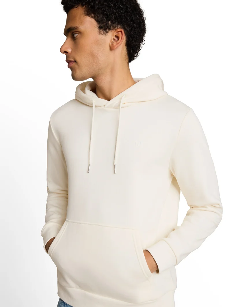 solid hoody, Gardenia White