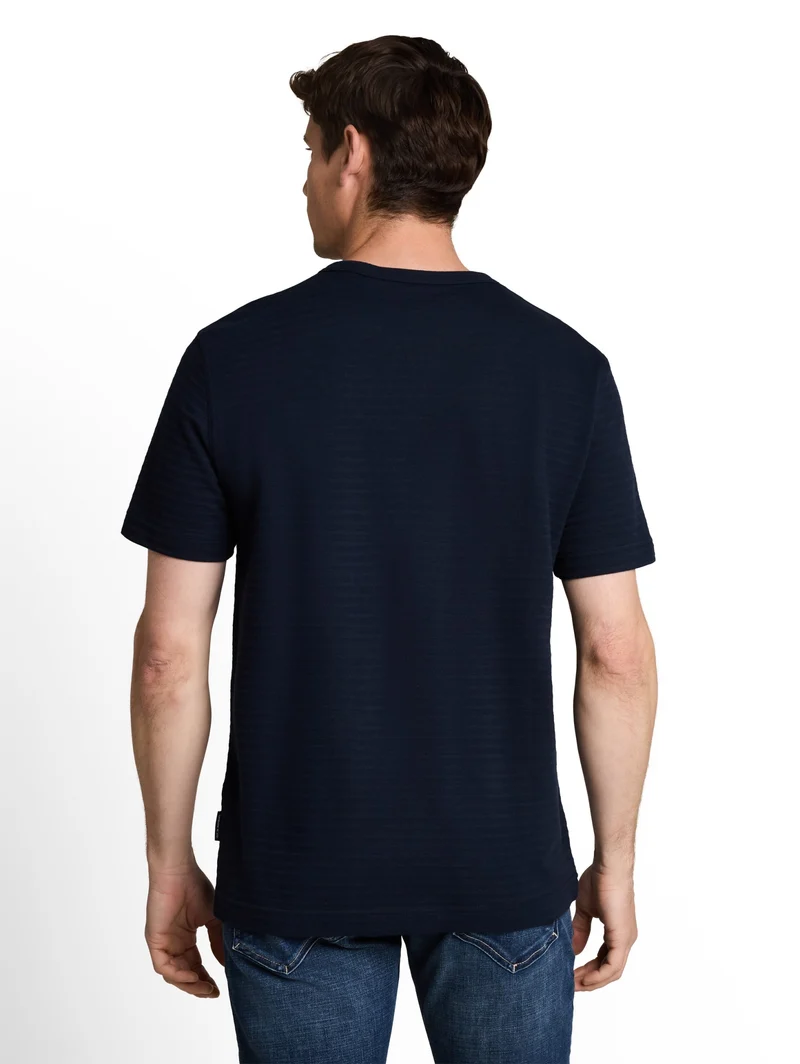 structured t-shirt, sky captain blue