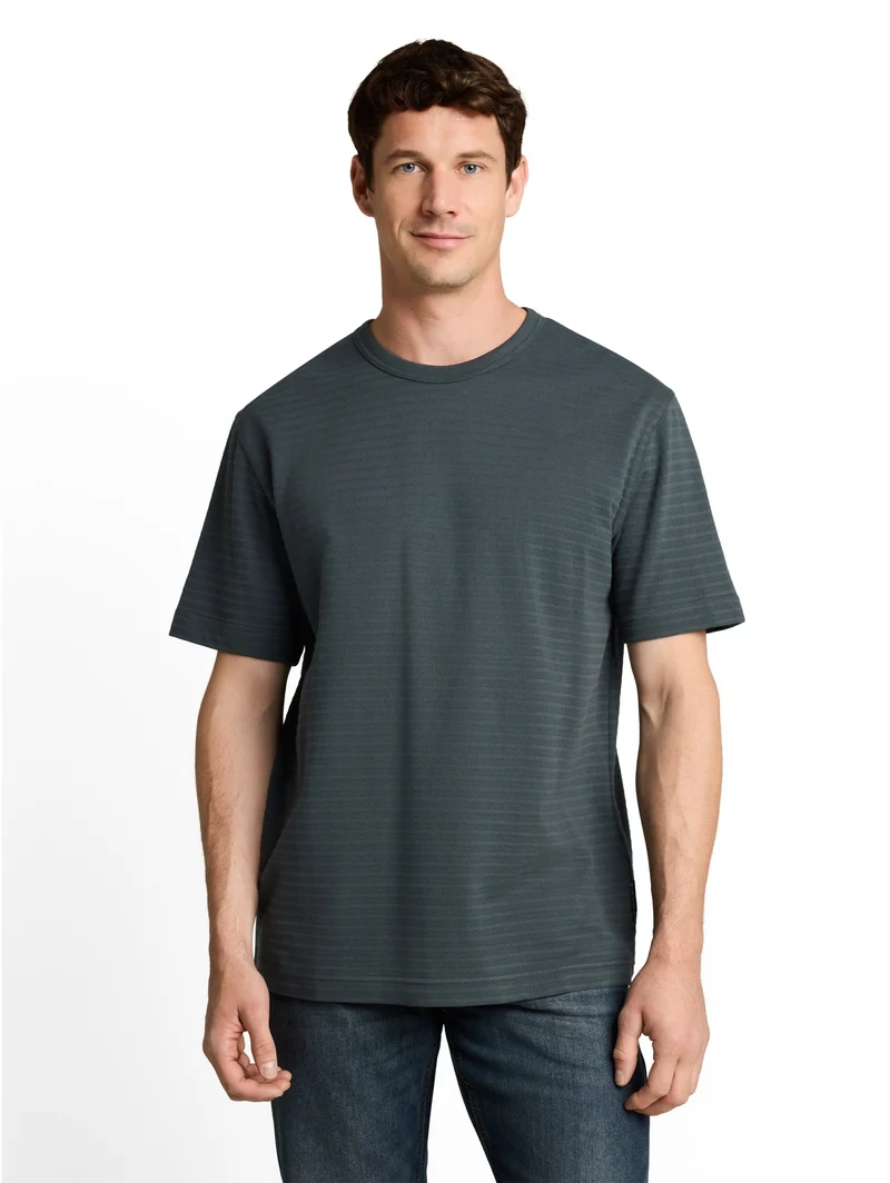 structured t-shirt, Darkest Olive