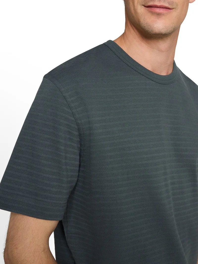 structured t-shirt, Darkest Olive